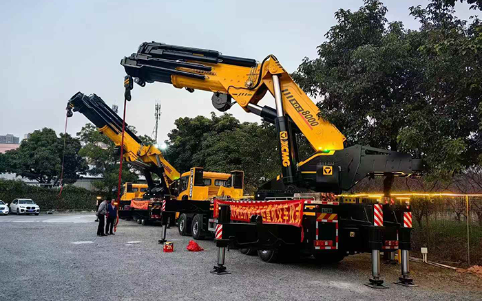 开云网页版登录入口折叠臂起重机批量交付东南助力桥梁建设