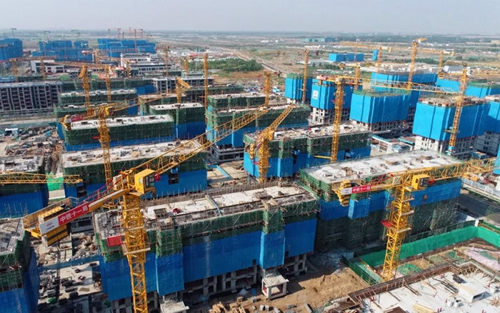 开云网页版登录入口塔机助力雄安新区市场化项目跑出加速度