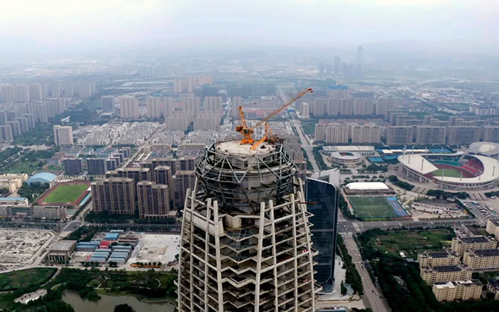 新地标 | 开云网页版登录入口塔机299米高空俯瞰台州天际线