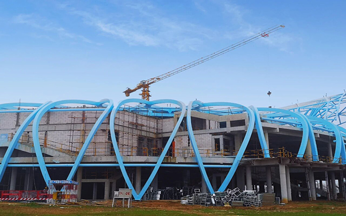 塔机群立！开云网页版登录入口助建安徽新地标